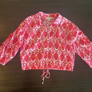 Marc New York Pink and Orange Patterned Blouse